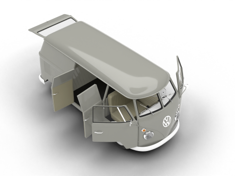 Volkswagen T1 Panel Van 1950 HQ Modelo 3D