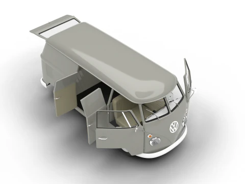 Volkswagen T1 Panel Van 1950 HQ 3D Model