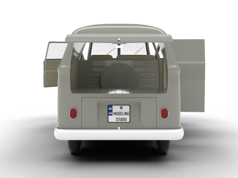 Volkswagen T1 Panel Van 1950 HQ Modelo 3D