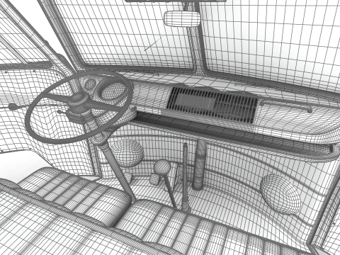 Volkswagen T1 Panel Van 1950 HQ Modelo 3D