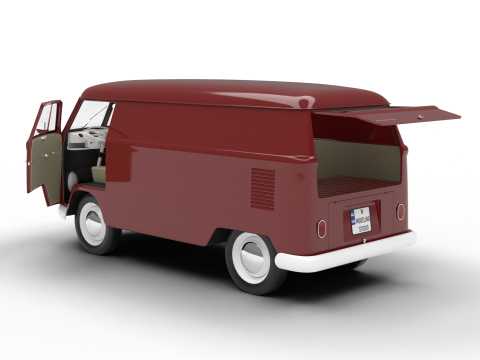 Volkswagen T1 Panel Van 1950 HQ 3D मॉडल