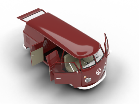Volkswagen T1 Panel Van 1950 HQ 3D मॉडल