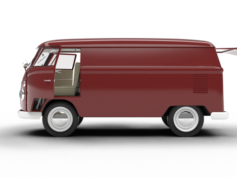 Volkswagen T1 Panel Van 1950 HQ 3D मॉडल