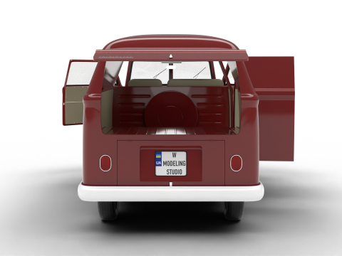 Volkswagen T1 Panel Van 1950 HQ 3D मॉडल