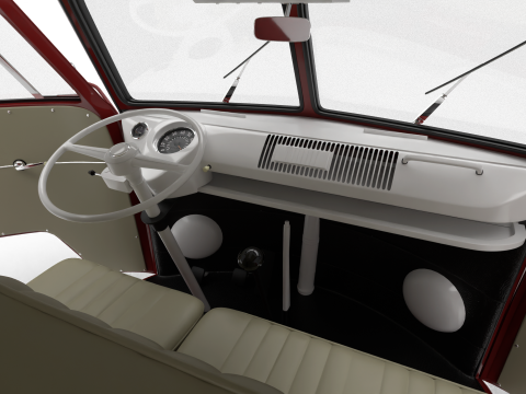 Volkswagen T1 Panel Van 1950 HQ 3D मॉडल