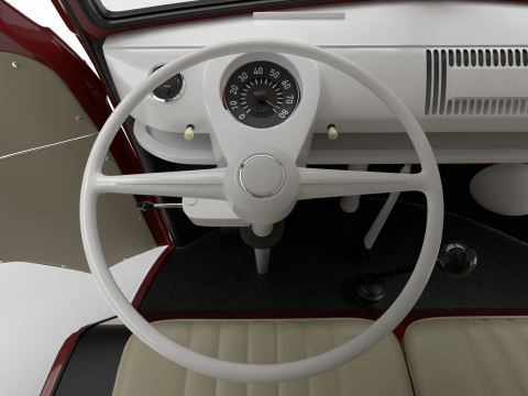 Volkswagen T1 Panel Van 1950 HQ 3D मॉडल