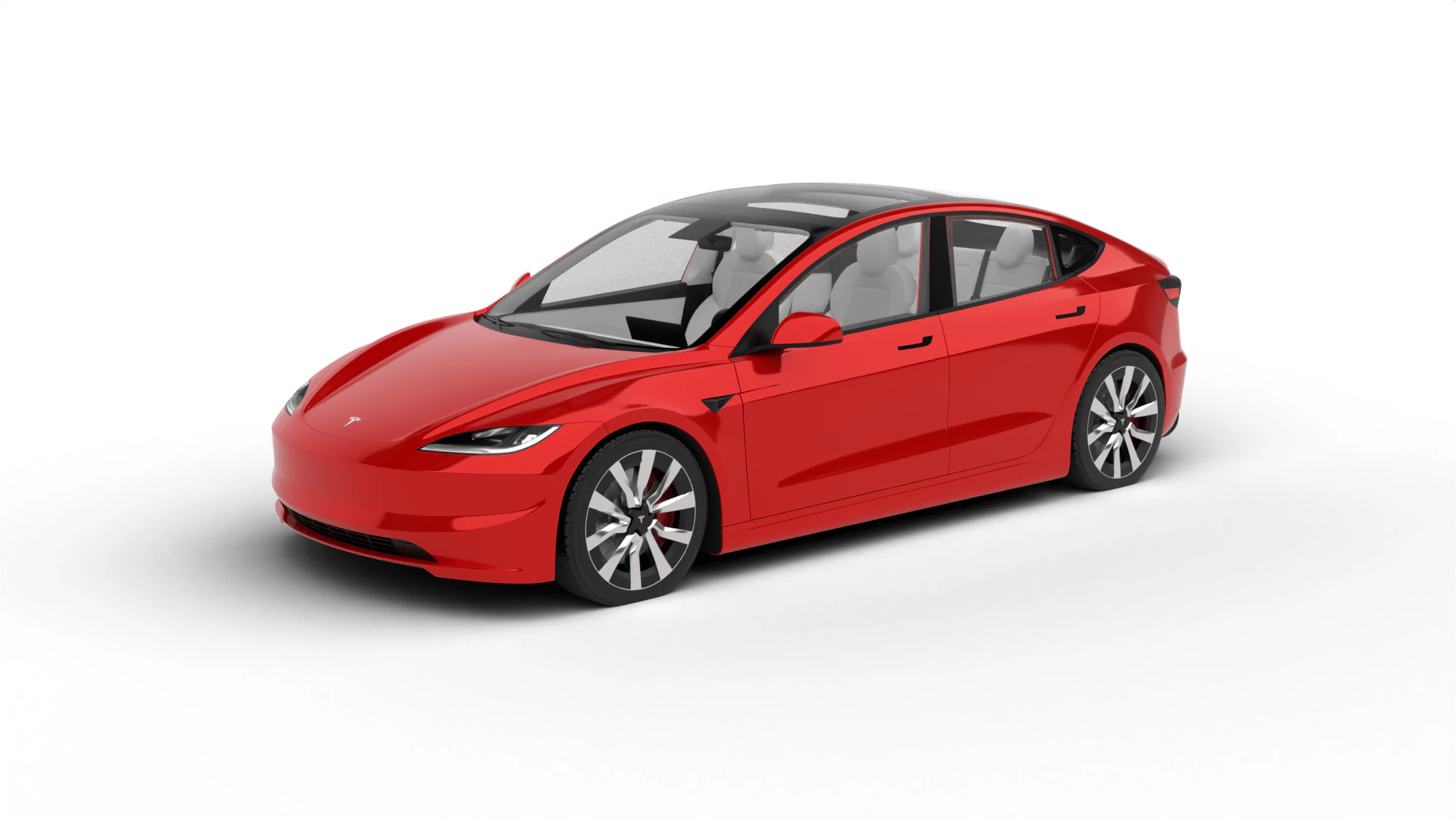 Tesla Model 3 2024 3D Model .c4d .max .obj .3ds .fbx .stl .blend 
