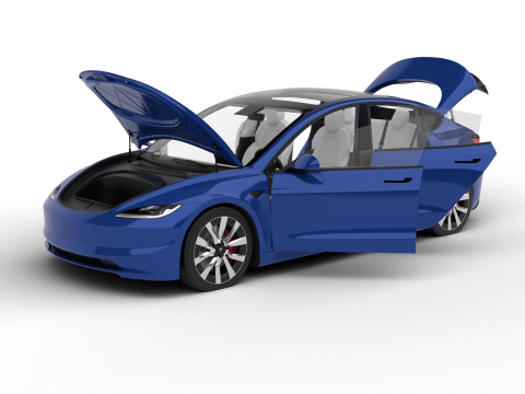 Tesla Model 3 2024 3D-Modell