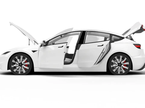 Tesla Model 3 2024 HQ 3D Model