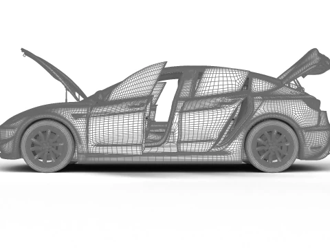 Tesla Model 3 2024 HQ 3D Model