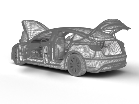 Tesla Model 3 2024 HQ 3Dモデル