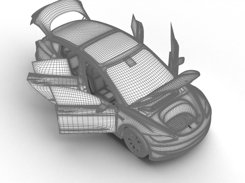 Tesla Model 3 2024 HQ 3Dモデル