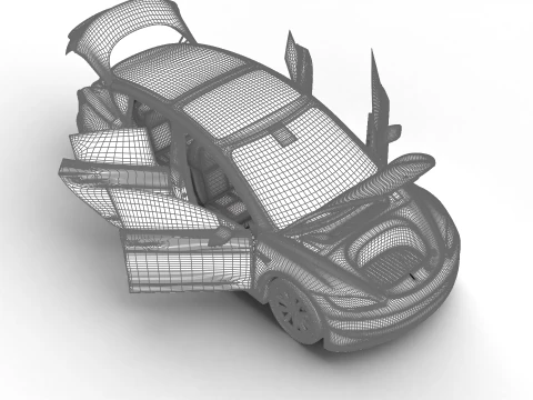 Tesla Model 3 2024 HQ 3D Model