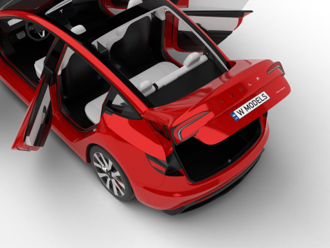 Tesla Model 3 2024 HQ 3Dモデル