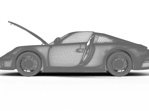 Porsche 911 Carrera GTS 2025 hoofdkwartier 3D Model