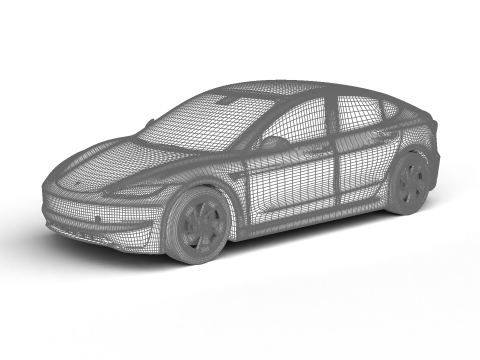 Tesla Model 3 Perfomance 2024 3D Model