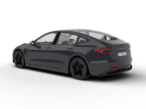 Tesla Model 3 성능 2024 3D 모델