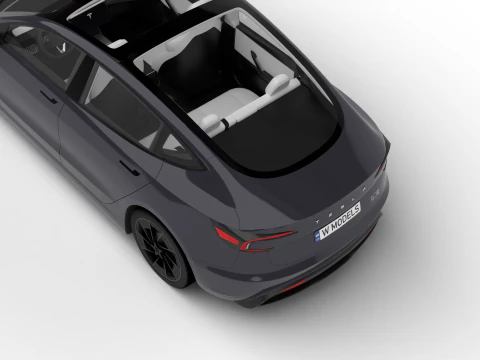 Tesla Model 3 성능 2024 3D 모델