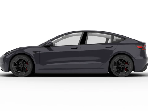 Tesla Model 3 성능 2024 3D 모델
