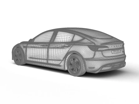 Tesla Model 3 성능 2024 3D 모델