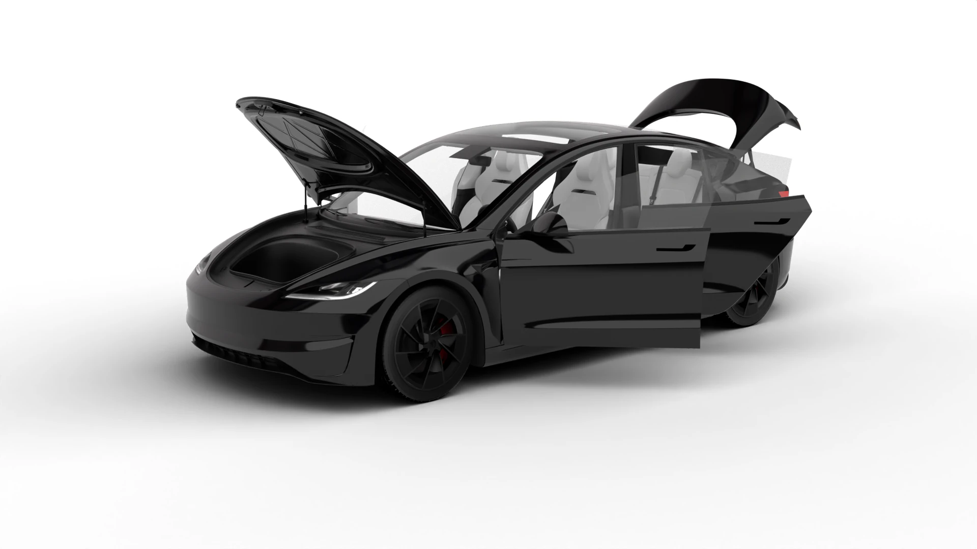 Tesla Model 3 Performansı 2024 Genel Merkez 3D Model .c4d .max .obj .3ds .fbx .stl .blend 