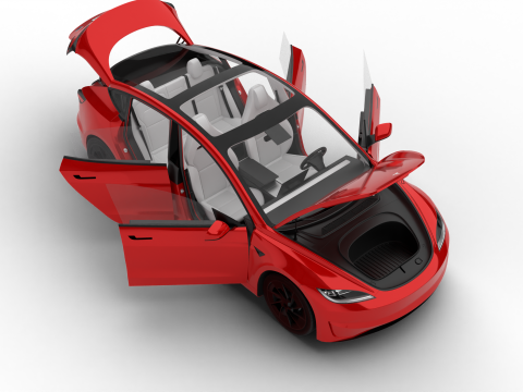 Tesla Model 3 Perfomance 2024 HQ 3D Модель