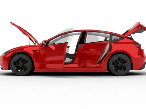 Tesla Model 3 Perfomance 2024 HQ 3D Модель