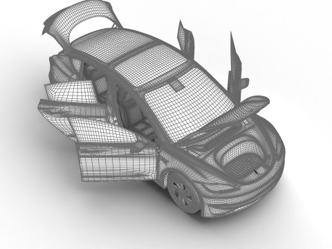 Tesla Model 3 Perfomance 2024 HQ 3D Модель
