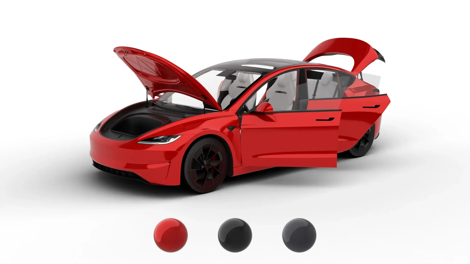Sede centrale Tesla Model 3 Performance 2024 Modello 3D .c4d .max .obj .3ds .fbx .stl .blend 