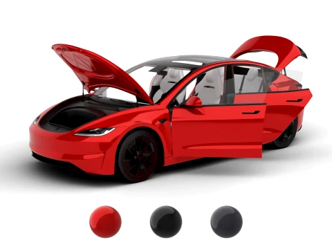 Tesla Model 3 Rendimiento 2024 Sede Modelo 3D