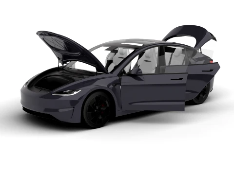 Sede centrale Tesla Model 3 Performance 2024 Modello 3D