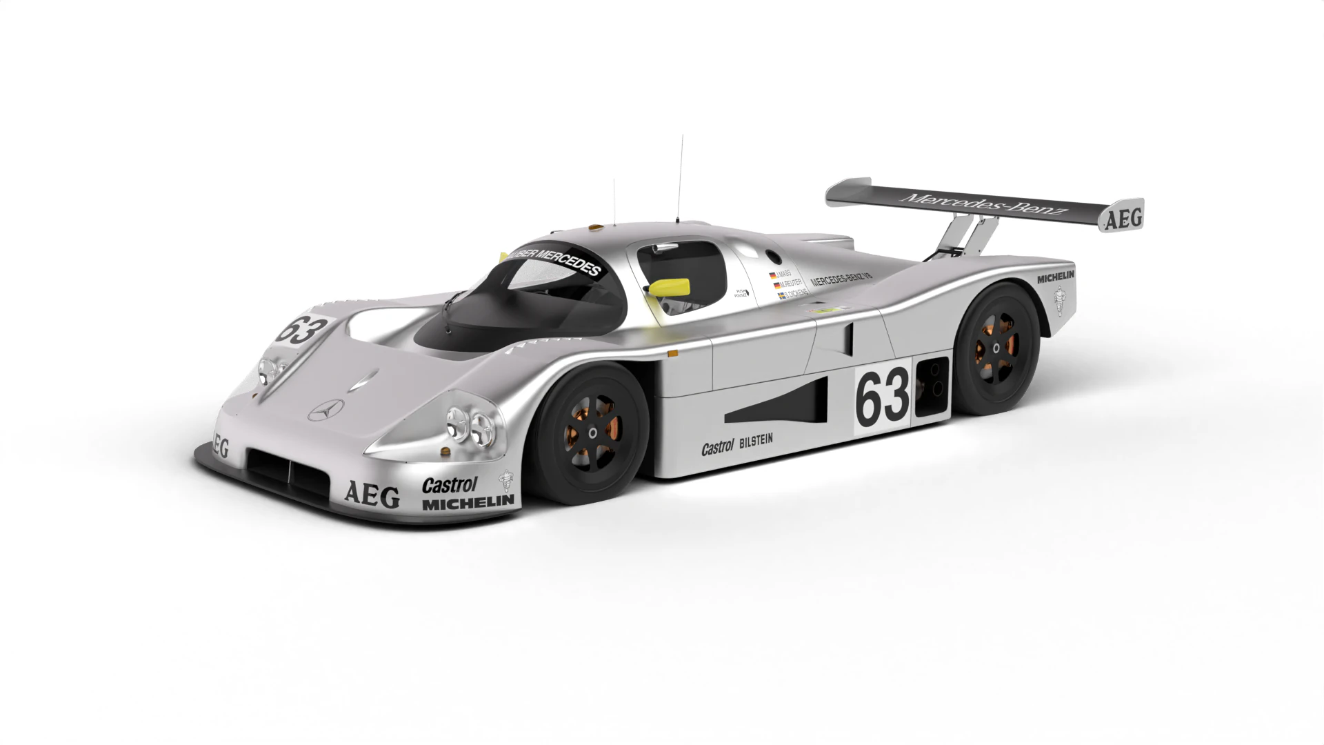 Mercedes Benz C9 GT 1987 Sauber Racing 3D Model .c4d .max .obj .3ds .fbx .stl .blend 