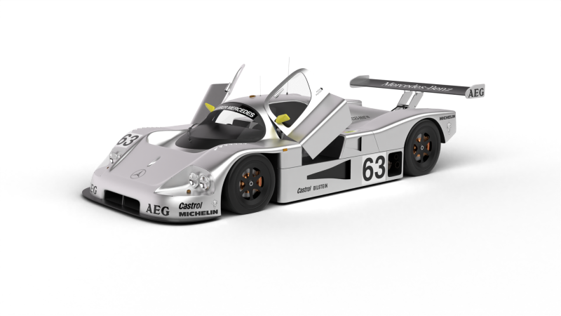 Mercedes Benz C9 GT 1987 Sauber Racing HQ Modello 3D .c4d .max .obj .3ds .fbx .stl .blend