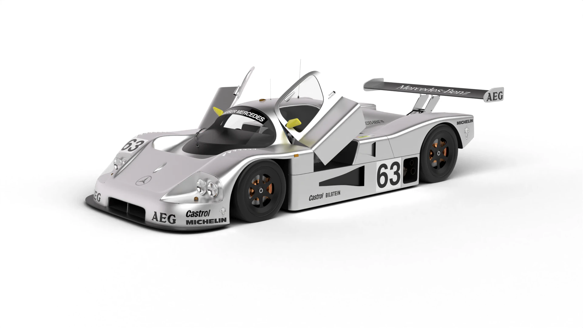 Mercedes Benz C9 GT 1987 Sauber Racing HQ 3D Model .c4d .max .obj .3ds .fbx .stl .blend 