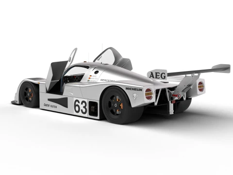 Mercedes Benz C9 GT 1987 Sauber Racing HQ 3D Model