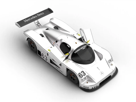 Mercedes Benz C9 GT 1987 Sauber Racing HQ 3D Model