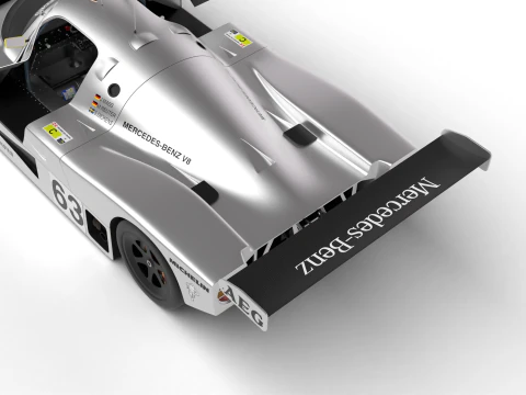 Mercedes Benz C9 GT 1987 Sauber Racing HQ 3D Model
