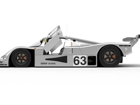 Mercedes Benz C9 GT 1987 Sauber Racing HQ 3D Model