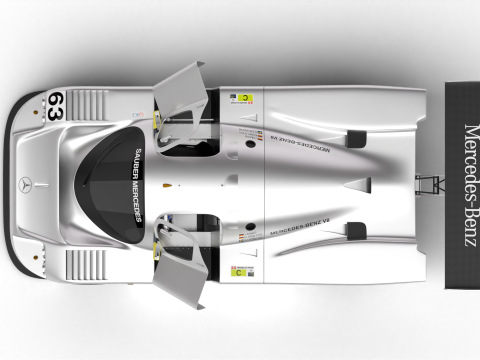 Mercedes Benz C9 GT 1987 Sauber Racing HQ Modello 3D