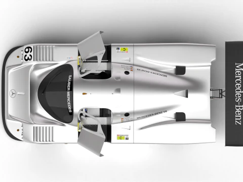 Mercedes Benz C9 GT 1987 Sauber Racing HQ 3D Model