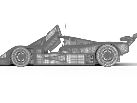 Mercedes Benz C9 GT 1987 Sauber Racing HQ 3D Model