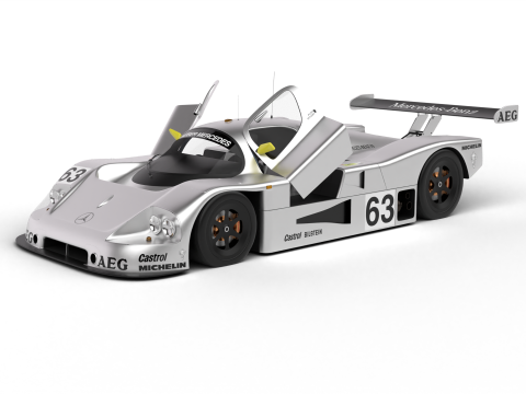 Mercedes Benz C9 1987 Sauber Racing HQ 3D Модель