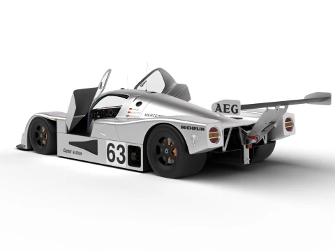 Mercedes Benz C9 1987 Sauber Racing HQ 3D Model