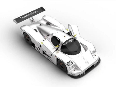 Mercedes Benz C9 1987 Sauber Racing HQ 3D Model