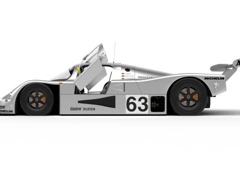 Mercedes Benz C9 1987 Sauber Racing HQ 3D Model