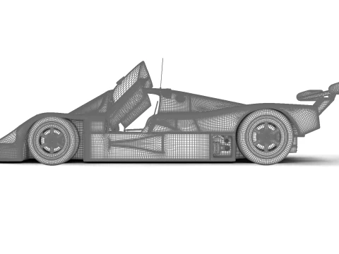 Mercedes Benz C9 1987 Sauber Racing HQ 3D Model
