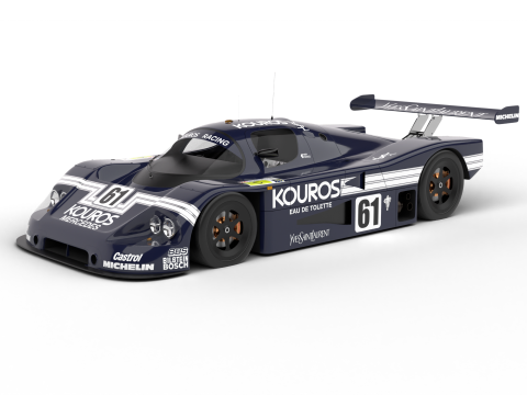 Mercedes Benz C9 Hasegawa 1987 Sauber Kouros Racing 3D Модель