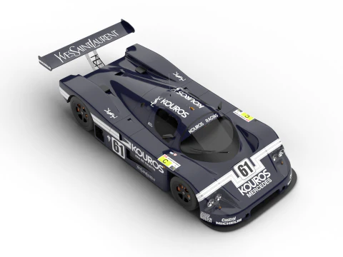 Mercedes Benz C9 Hasegawa 1987 Sauber Kouros Racing 3D Model