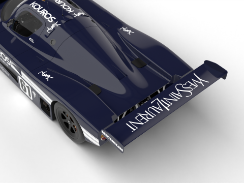 Mercedes Benz C9 Hasegawa 1987 Sauber Kouros Racing 3D 모델