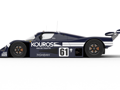 Mercedes Benz C9 Hasegawa 1987 Sauber Kouros Racing 3D 모델